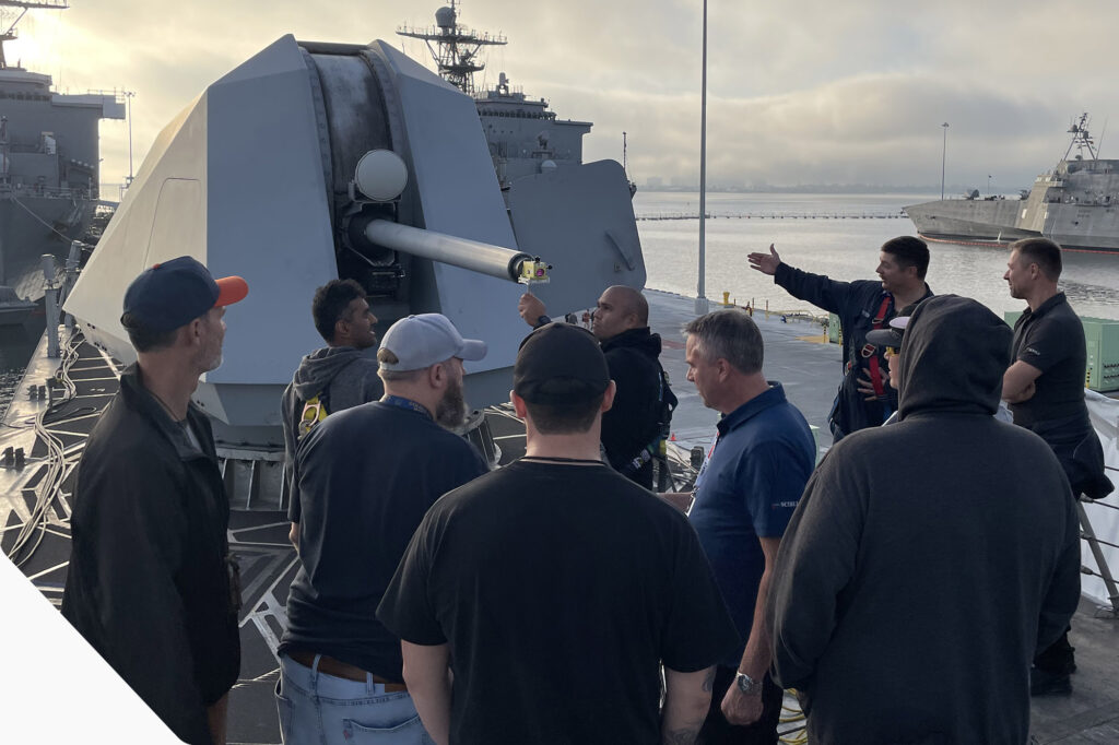 Training on board ship.